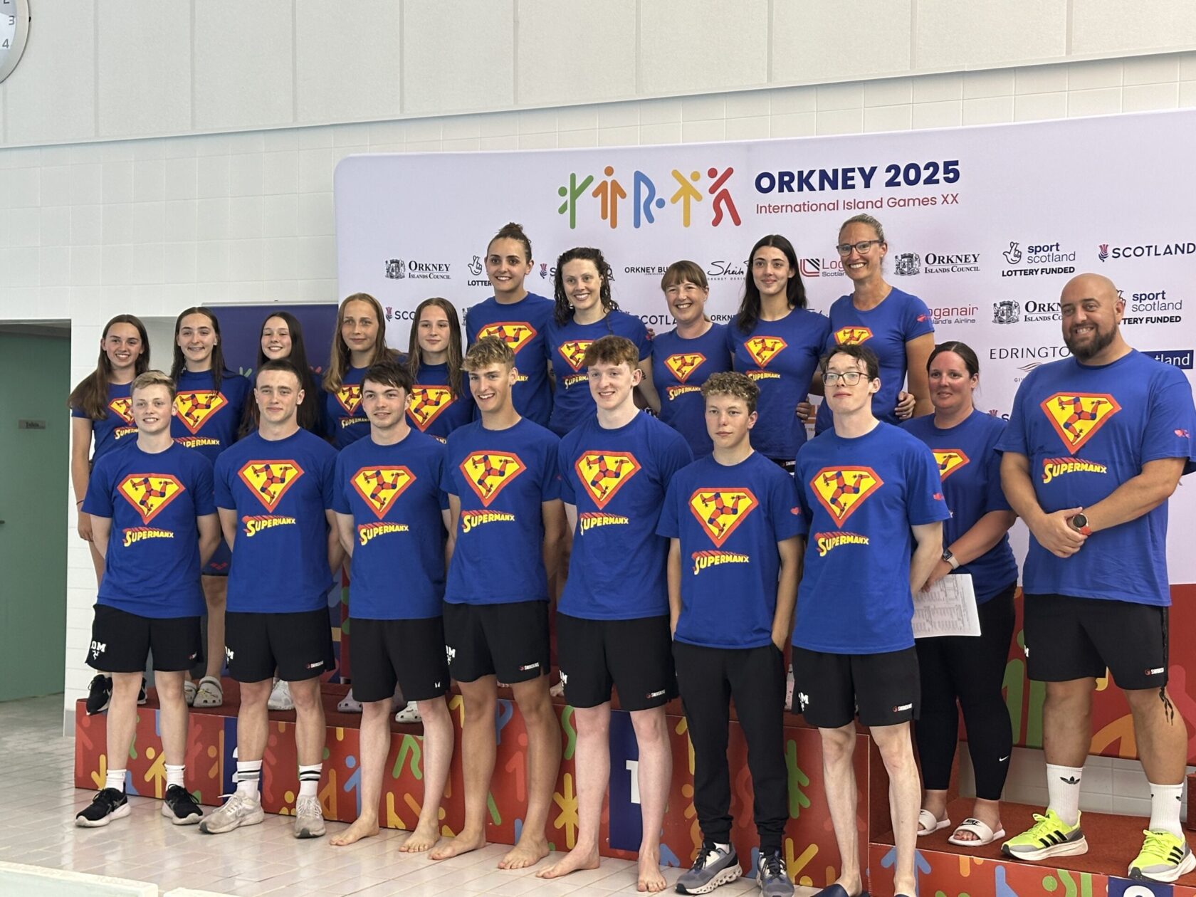 A photo of the Isle of Man swim team